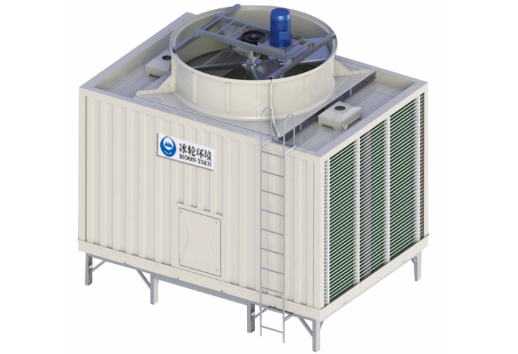 Open cross flow cooling tower